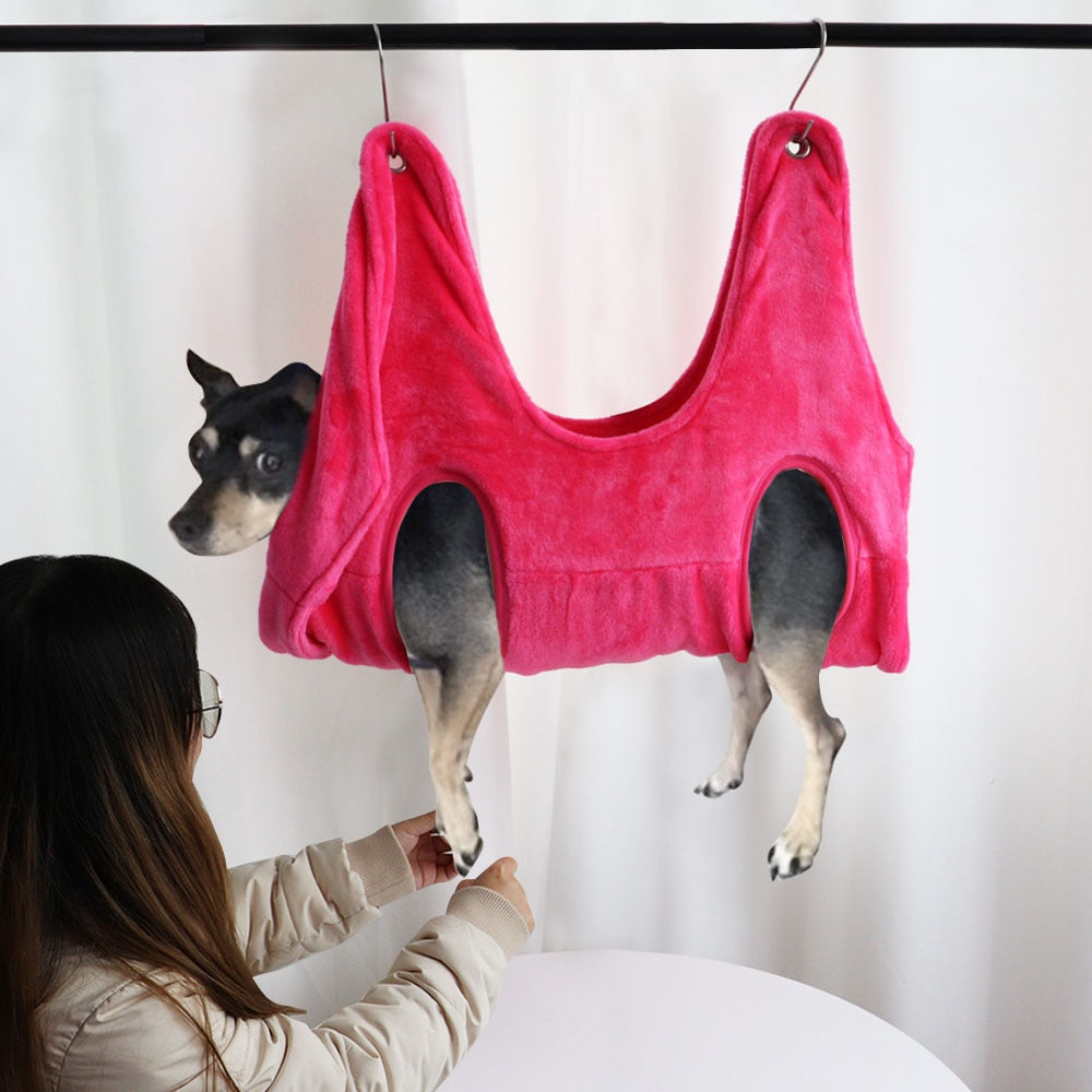 Pet grooming hammock