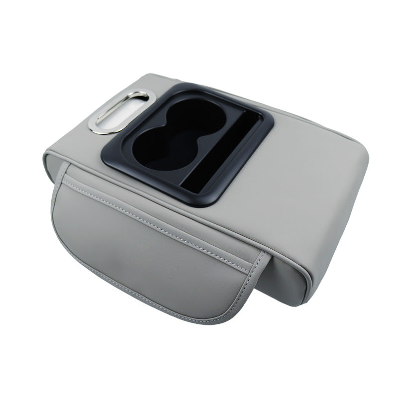 Car armrest console organizer in gray