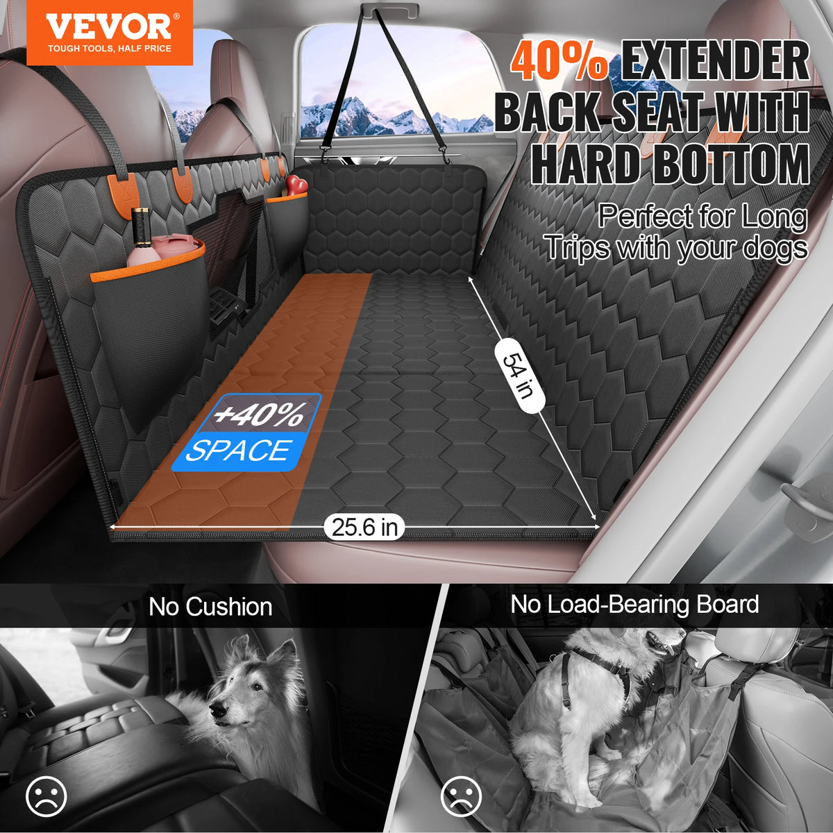 Heavy-Duty Back Seat Extender & Dog Hammock